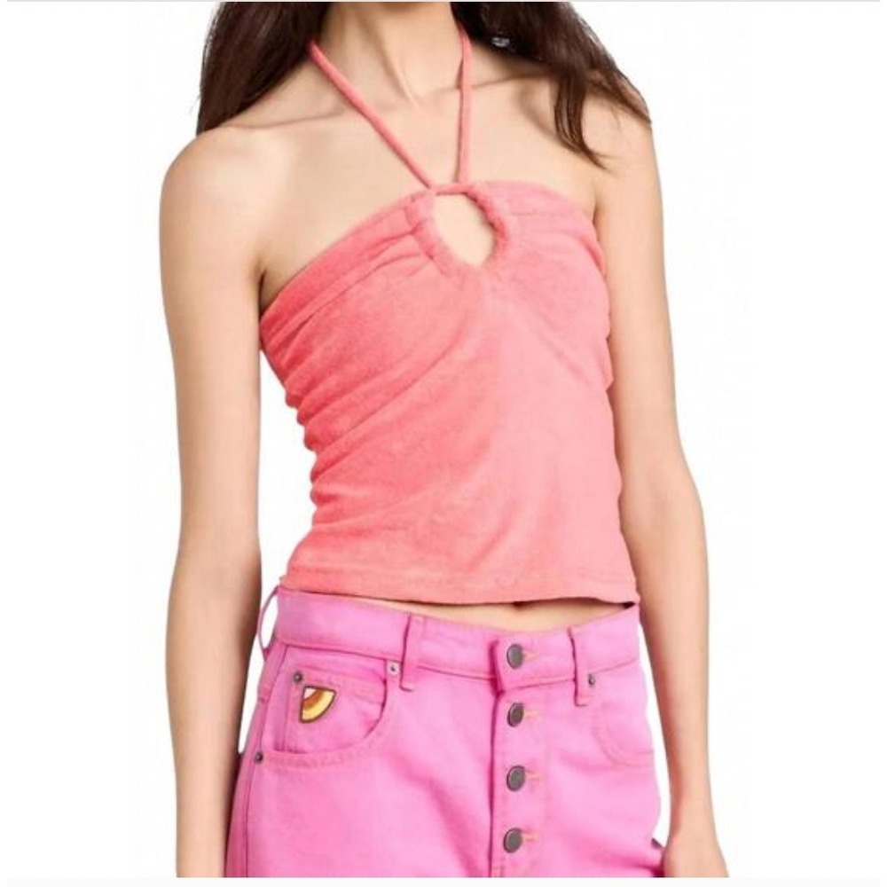 Baum und Pferdgarten Jipi Halter Neck Top XS Pink‎ Terry Cloth